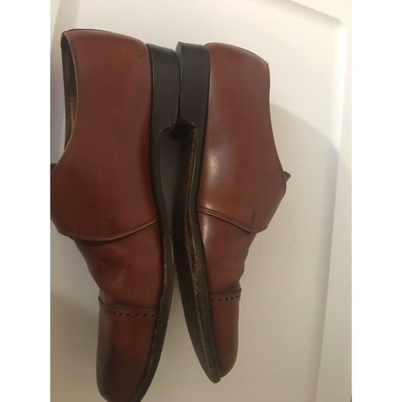 ITALIAN PREMIER Nordstrom Brown Men’s Sz 9 1/2‎ D Monk Strap Leather Dress Shoes